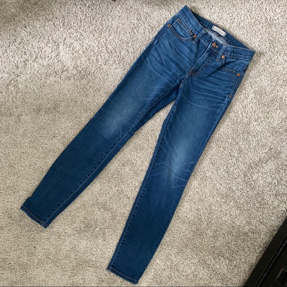 Madewell 9” high rise dark wash skinny jeans - 24